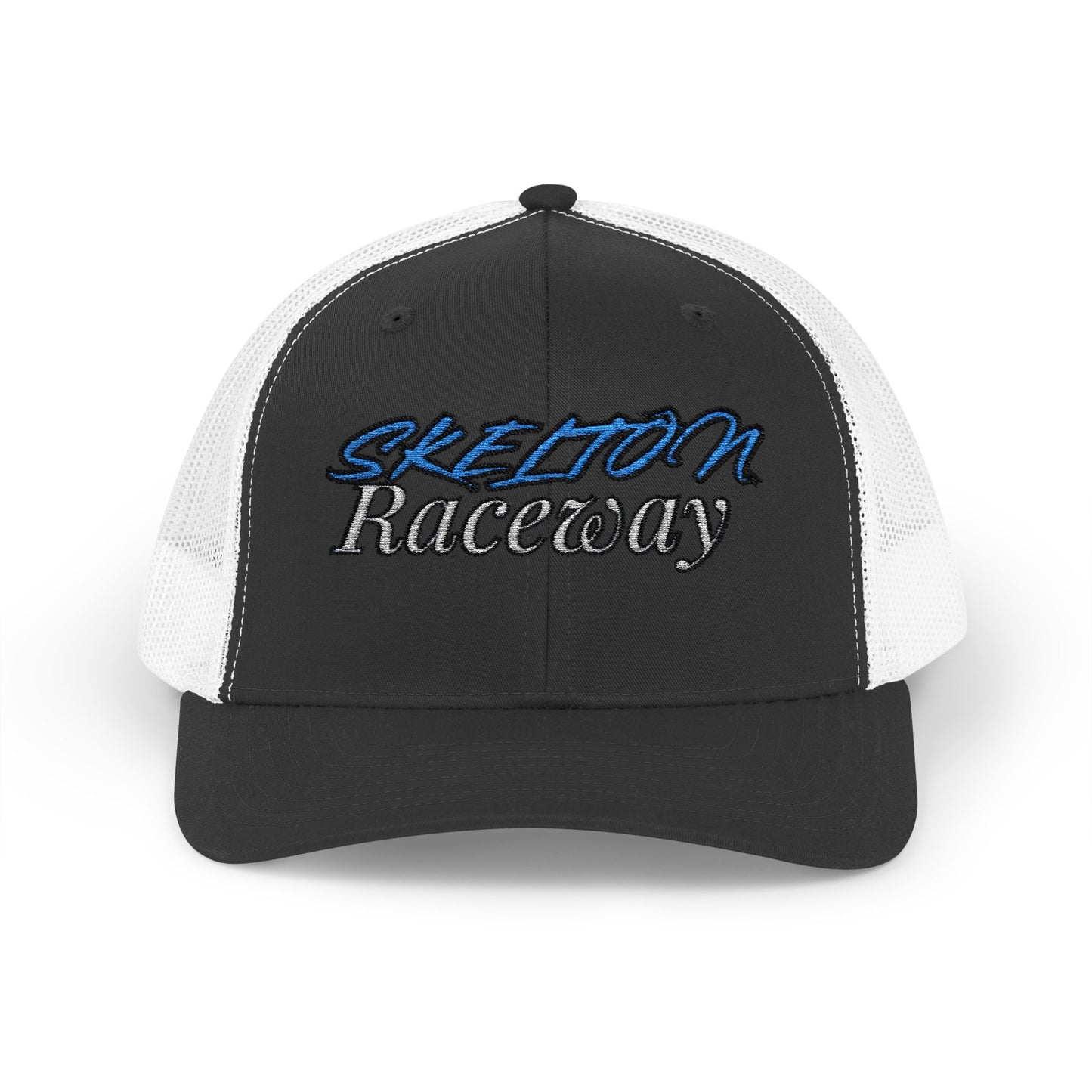 Skeleton Raceway Snapback Trucker Cap - Stylish & Comfortable Hat for Racing Enthusiasts