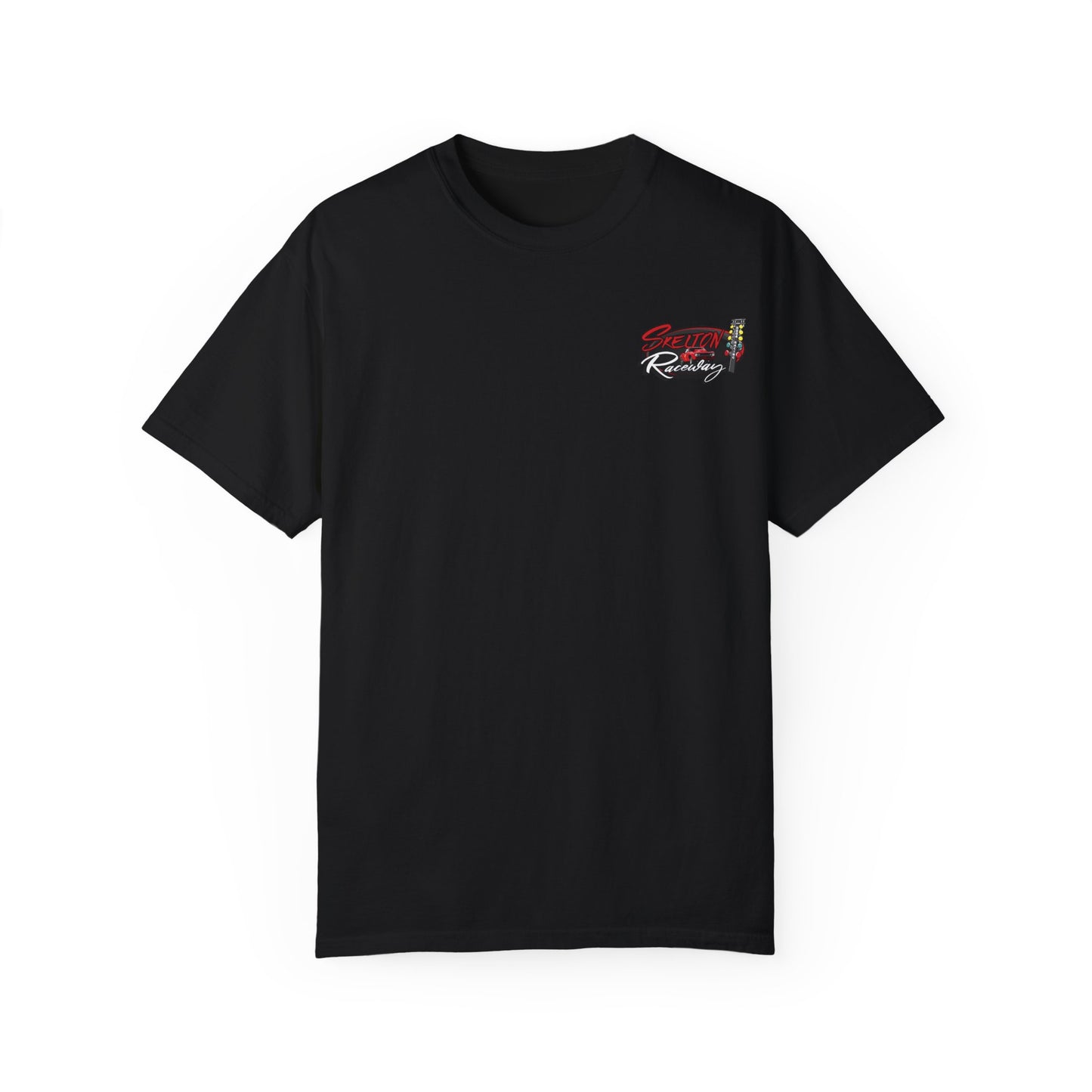Unisex Garment-Dyed Racing T-Shirt - Skeleton Raceway Graphic