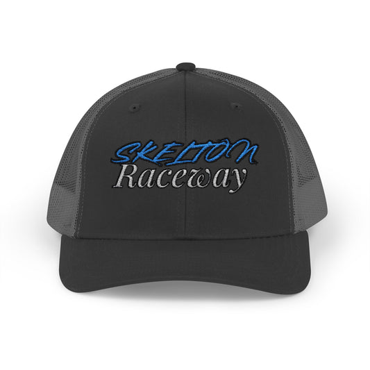 Skeleton Raceway Snapback Trucker Cap - Stylish & Comfortable Hat for Racing Enthusiasts