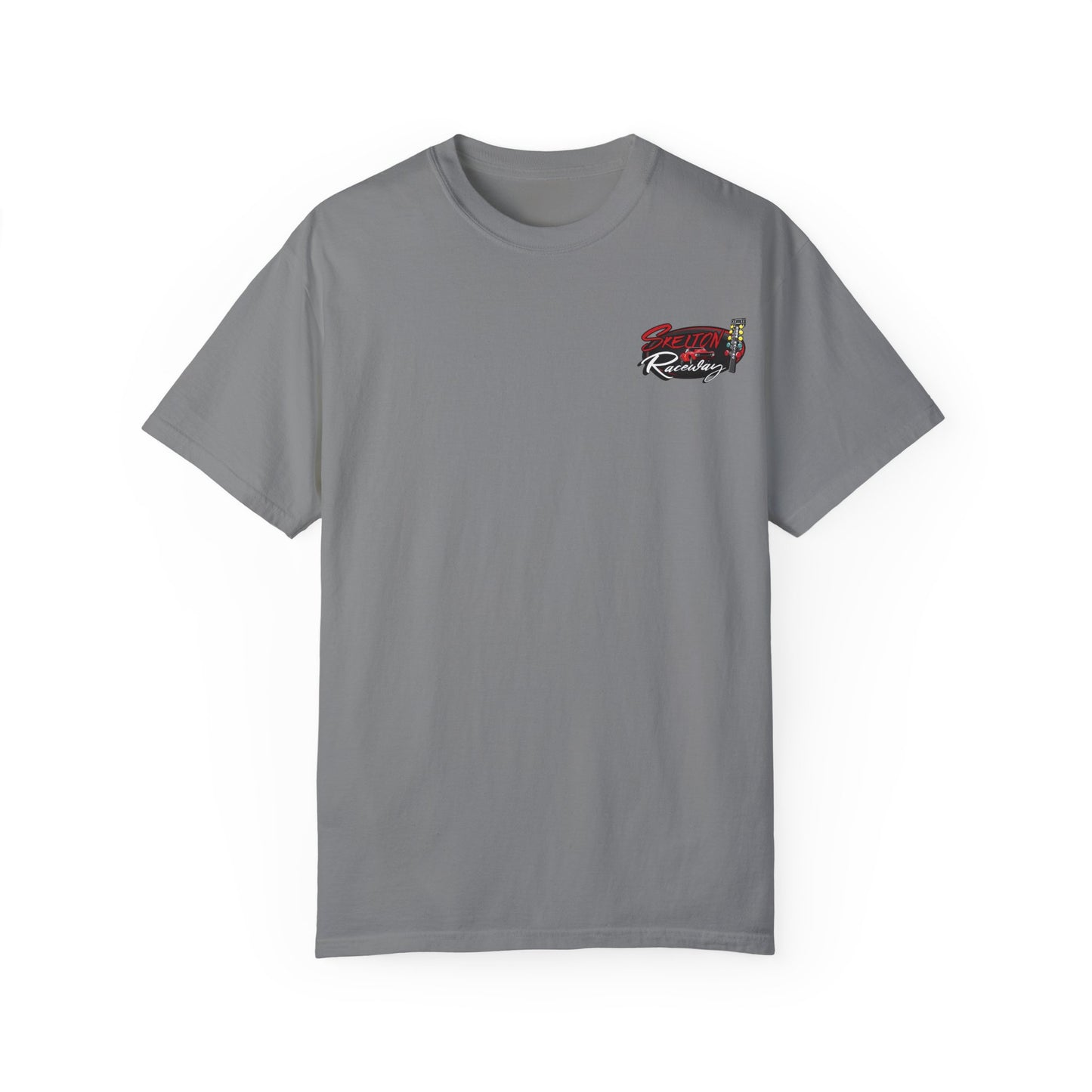 Unisex Garment-Dyed Racing T-Shirt - Skeleton Raceway Graphic